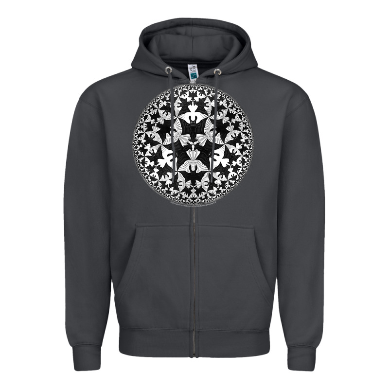 M.c. Escher Circle Limit Iv Zipper Hoodie by trangStudio | Teevron