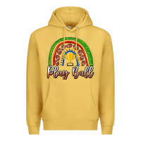 Antique Gold Play Ball Football Rainbow Premium Hoodie - CowhideDigitalArt