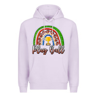 Lilac Play Ball Football Rainbow Premium Hoodie - CowhideDigitalArt