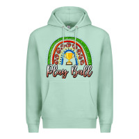 Seafoam Play Ball Football Rainbow Premium Hoodie - CowhideDigitalArt