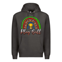 Smoke Play Ball Football Rainbow Premium Hoodie - CowhideDigitalArt
