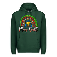 Sports Green Play Ball Football Rainbow Premium Hoodie - CowhideDigitalArt