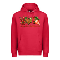 Cardinal peace love strawberries Premium Hoodie - Jasminsmagicworld