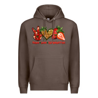 Coffee peace love strawberries Premium Hoodie - Jasminsmagicworld