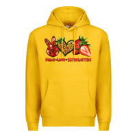 Lemon peace love strawberries Premium Hoodie - Jasminsmagicworld