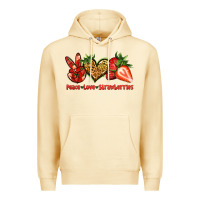 Pina Colada peace love strawberries Premium Hoodie - Jasminsmagicworld