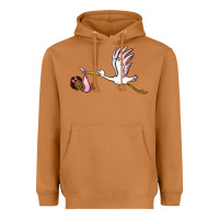 Meerkat stork with black baby girl Heavyweight Hoodie - BarkalooDesign