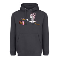 Smoke stork with black baby girl Heavyweight Hoodie - BarkalooDesign