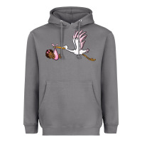Storm stork with black baby girl Heavyweight Hoodie - BarkalooDesign
