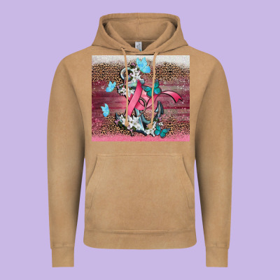 Cancer Awareness Anchor Vintage Hoodie Designed By Cowgirlartshop