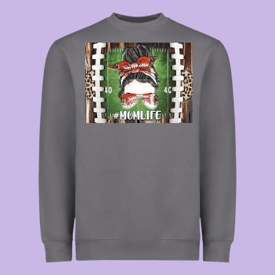 American Football Mom Life Heavyweight Sweatshirt Designed By Cowhidedigitalart