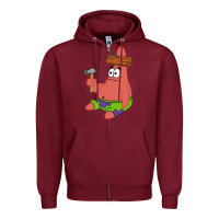 Burgundy patrick the star gift Zipper Hoodie - trangStudio