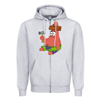 Heather Grey patrick the star gift Zipper Hoodie - trangStudio