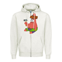 Oatmeal Heather patrick the star gift Zipper Hoodie - trangStudio