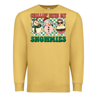 Antique Gold Chillin with my Snowmies Premium Sweatshirt - BarkalooDesign