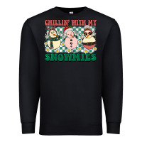 Black Chillin with my Snowmies Premium Sweatshirt - BarkalooDesign