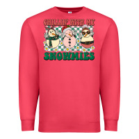 Cardinal Chillin with my Snowmies Premium Sweatshirt - BarkalooDesign