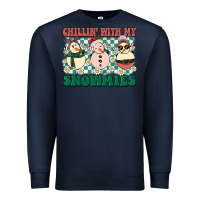 Navy Chillin with my Snowmies Premium Sweatshirt - BarkalooDesign