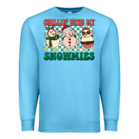 Ocean Blue Chillin with my Snowmies Premium Sweatshirt - BarkalooDesign