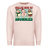 Pale Pink Chillin with my Snowmies Premium Sweatshirt - BarkalooDesign