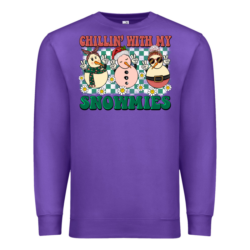 Chillin With My Snowmies Premium Sweatshirt by BarkalooDesign | Teevron