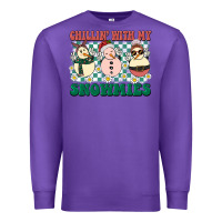 Purple Chillin with my Snowmies Premium Sweatshirt - BarkalooDesign