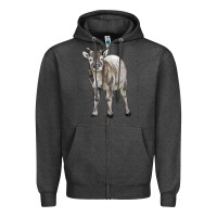 Charcoal Heather reindeer fawn deer Zipper Hoodie - LillyAllenDesigns