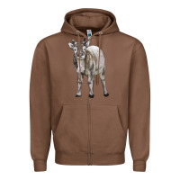 Chestnut reindeer fawn deer Zipper Hoodie - LillyAllenDesigns