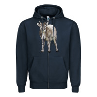 Navy reindeer fawn deer Zipper Hoodie - LillyAllenDesigns
