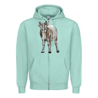 Reindeer Fawn Deer Zipper Hoodie | Teevron