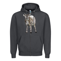 Smoke reindeer fawn deer Zipper Hoodie - LillyAllenDesigns