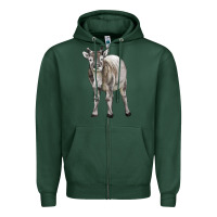 Sports Green reindeer fawn deer Zipper Hoodie - LillyAllenDesigns