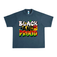 Midnight Navy black and proud Urban Heavy Tee - CowGirlArtShop