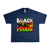 Navy black and proud Urban Heavy Tee - CowGirlArtShop