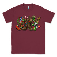 Burgundy Army Christmas Joy Classic Tee - NancyCooperArtShop