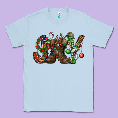 Army Christmas Joy Classic Tee Designed By Nancycooperartshop