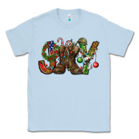 Dusty Blue Army Christmas Joy Classic Tee - NancyCooperArtShop