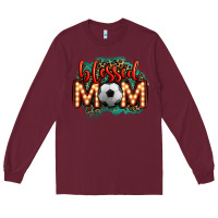 Burgundy blessed soccer mom lightbulb letters Long Sleeve Tee - OliviaCreatesArt