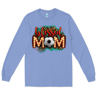 Colony Blue blessed soccer mom lightbulb letters Long Sleeve Tee - OliviaCreatesArt