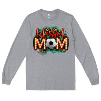 Heather Grey blessed soccer mom lightbulb letters Long Sleeve Tee - OliviaCreatesArt
