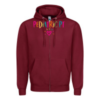 Burgundy Pediatric PT Physical Therapy Office Staff Appreciation Gift Zipper Hoodie - trangStudio