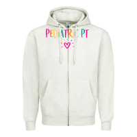 Oatmeal Heather Pediatric PT Physical Therapy Office Staff Appreciation Gift Zipper Hoodie - trangStudio
