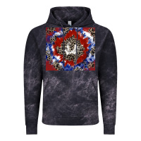 Cloud Black patriotic tie dye Vintage Hoodie - CowGirlArtShop