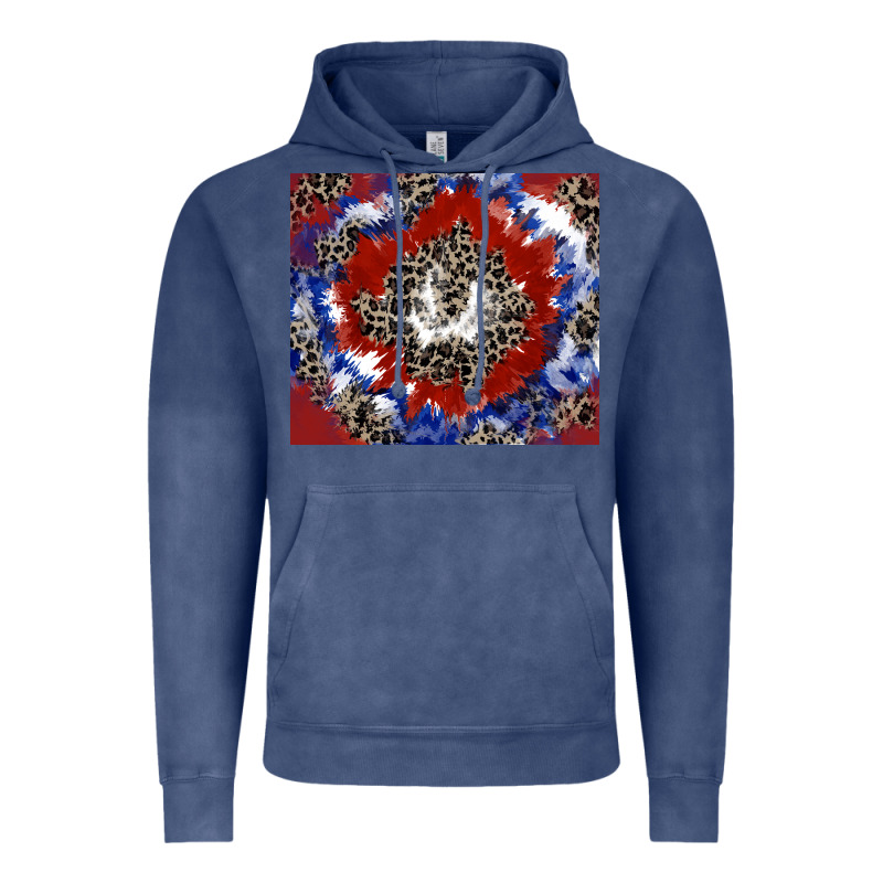Patriotic Tie Dye Vintage Hoodie by CowGirlArtShop | Teevron