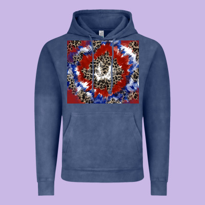 Patriotic Tie Dye Vintage Hoodie Designed By Cowgirlartshop