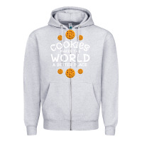Heather Grey funny cookie lover baking cookies baker candy gift Zipper Hoodie - trangStudio