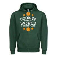 Sports Green funny cookie lover baking cookies baker candy gift Zipper Hoodie - trangStudio