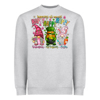 Heather Grey Happiness All Around Happy Valentines Patrick East Heavyweight Sweatshirt - CowhideDigitalArt