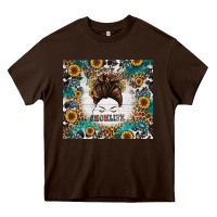 Chocolate Brown mom life messy bun western Heavy Core Tee - Jasminsmagicworld