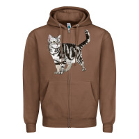 Chestnut American Shorthair Cat Zipper Hoodie - LillyAllenDesigns